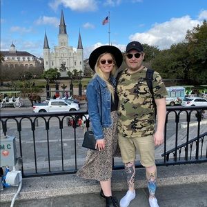 Nine West cheetah skirt